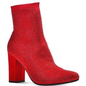Wild Pair Baybe Bling Sock Booties - Red, New, Size 7.5
